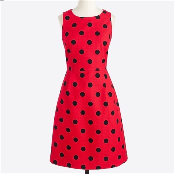J. Crew Dresses & Skirts - NWT J. Crew | Red and Navy Polka Dot Dress